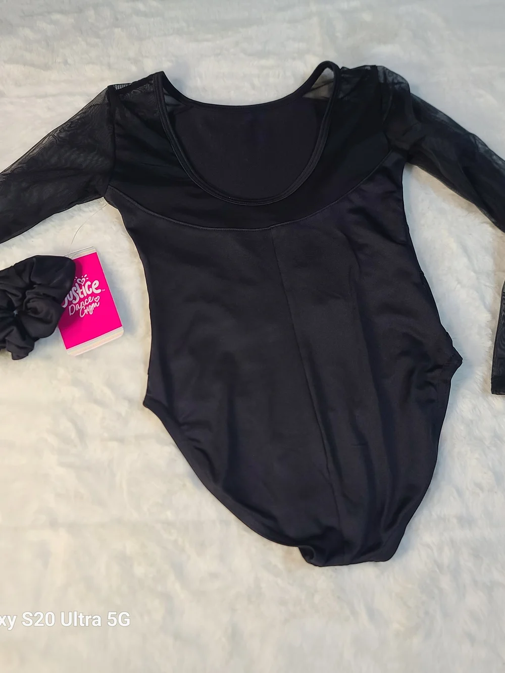 Justice Black Rhinestone Dance Leotard